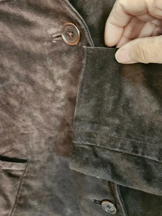 Coach Vintage Suede Leather Jacket Brown Button Front Women’s XS Lined STUNNING - Picture 5 of 10